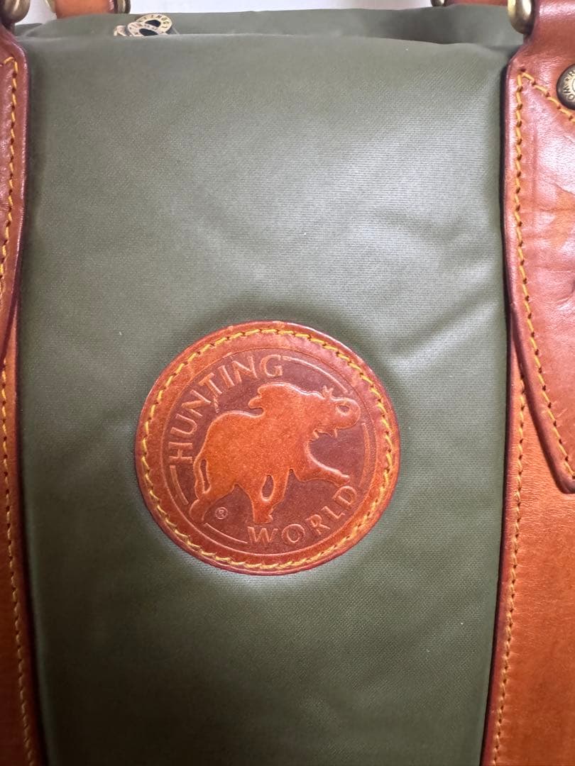 【美品】ハンティングワールド バチューサーパス ボストンバッグ ギャランティ付