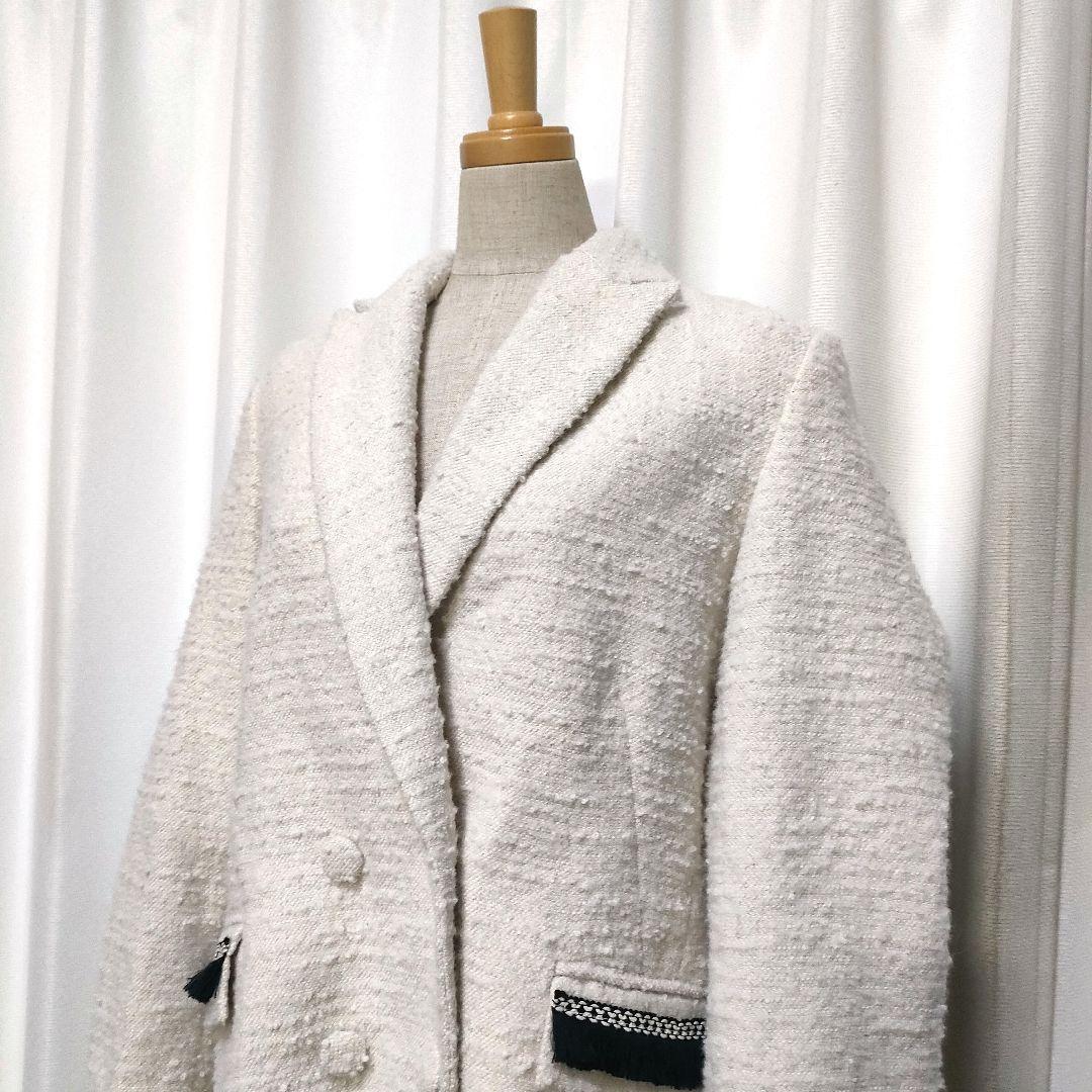 【美品】be Blumarine ブルマリン ツイードジャケット フリンジ