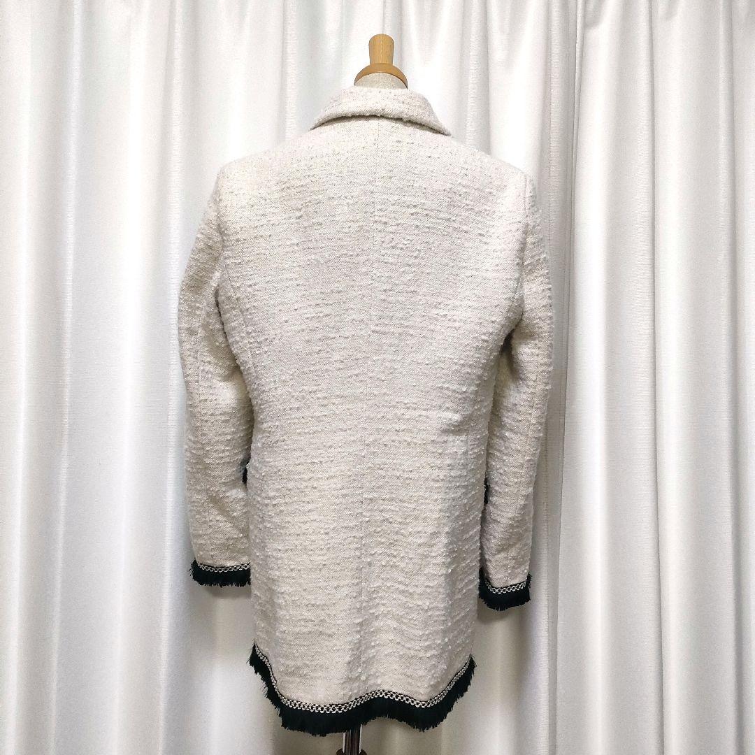 【美品】be Blumarine ブルマリン ツイードジャケット フリンジ