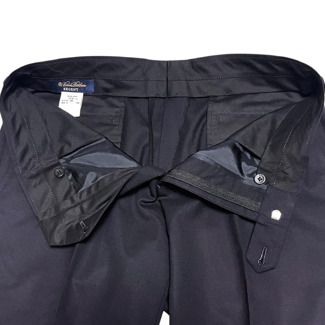 ブルックスブラザーズ カノニコ スーツ 40 W34 ダークネイビー 無地