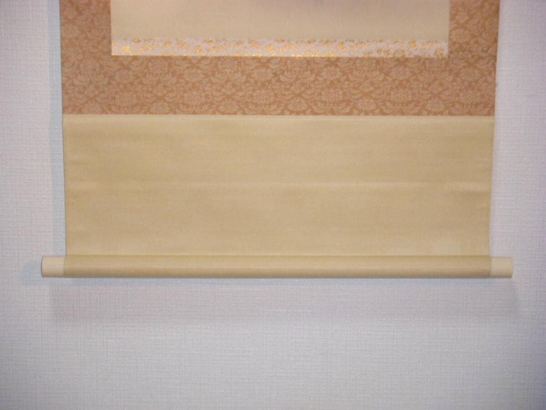 【真作】掛軸　小川朝陽　菊　聖画会　精密描写　共箱入　P46