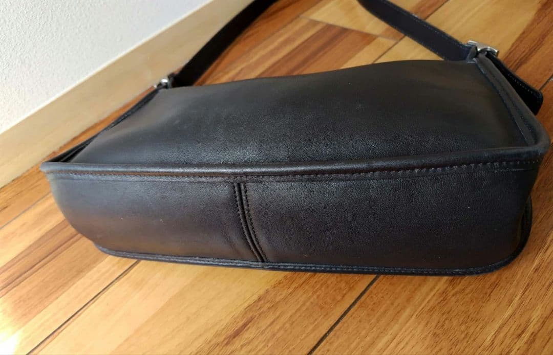 【COACH】オールドコーチ9071　ブラック　黒　レザー　ショルダーバッグ