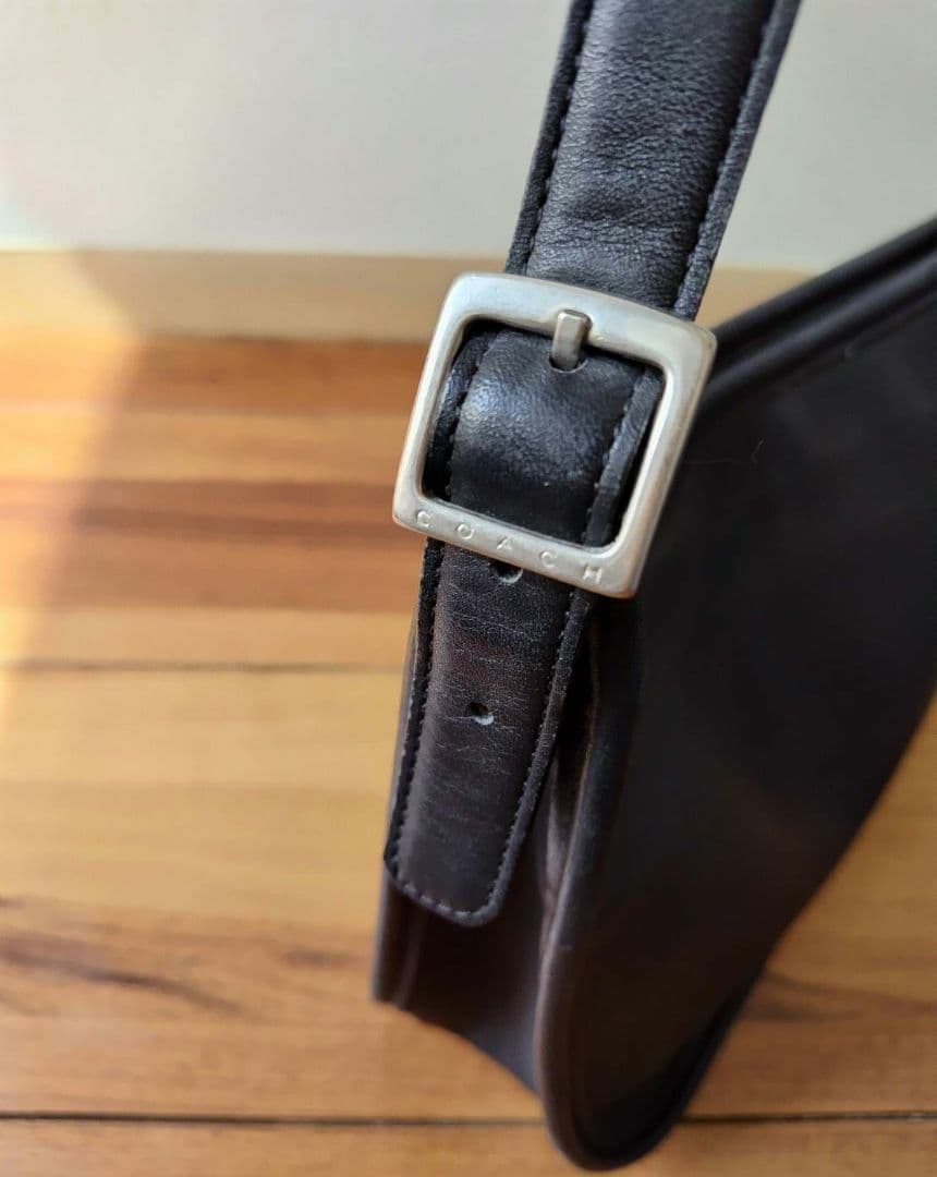 【COACH】オールドコーチ9071　ブラック　黒　レザー　ショルダーバッグ