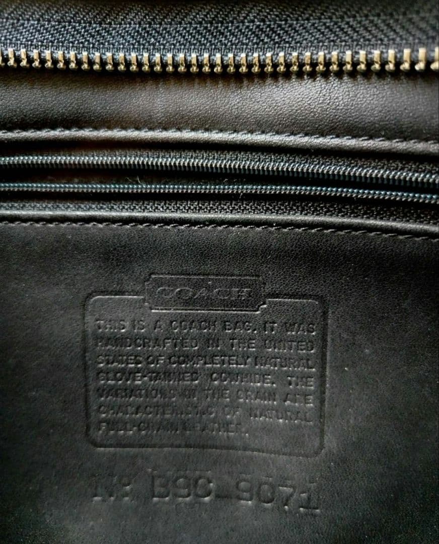 【COACH】オールドコーチ9071　ブラック　黒　レザー　ショルダーバッグ