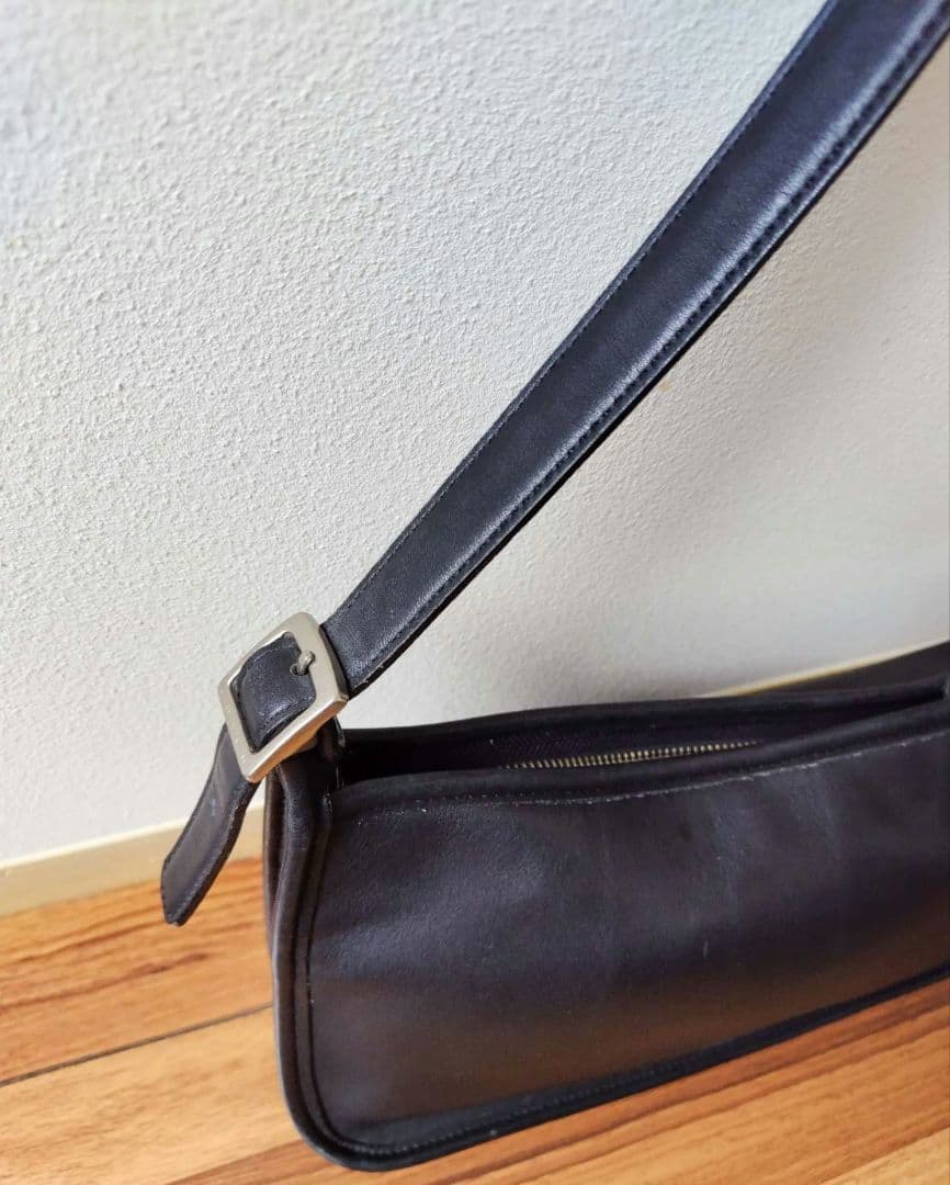 【COACH】オールドコーチ9071　ブラック　黒　レザー　ショルダーバッグ