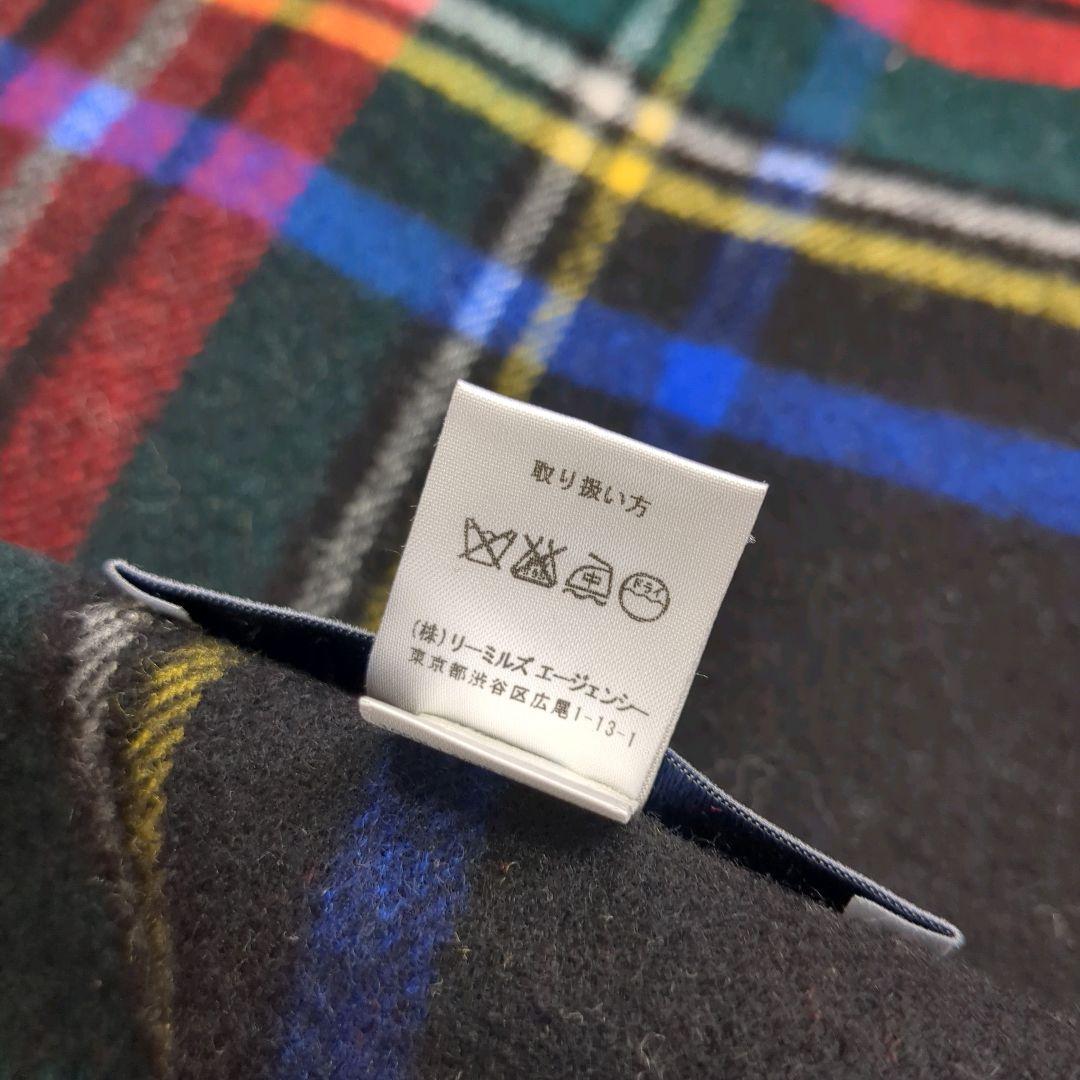 【美品/国内正規品】ジョンストンズ 現行タグ 大判ストール ブラックスチュワート