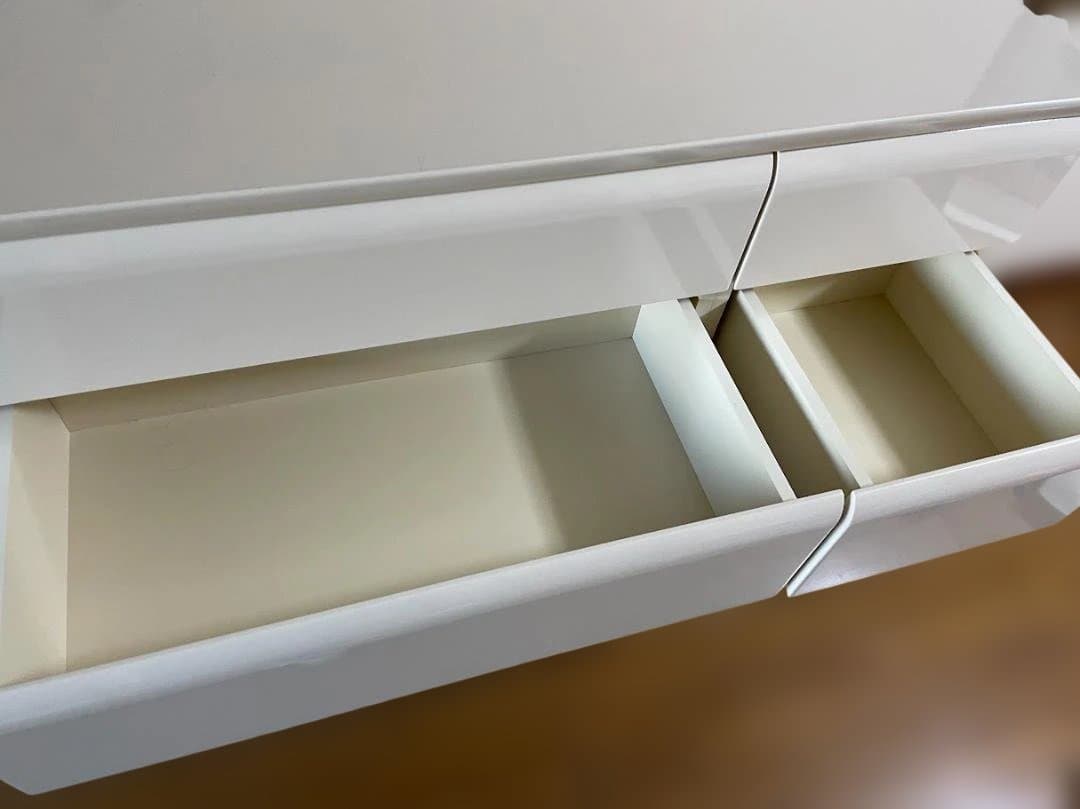 【美品】ニトリ ハイチェスト タンス ホワイト ESV-44 収納家具 白鏡面