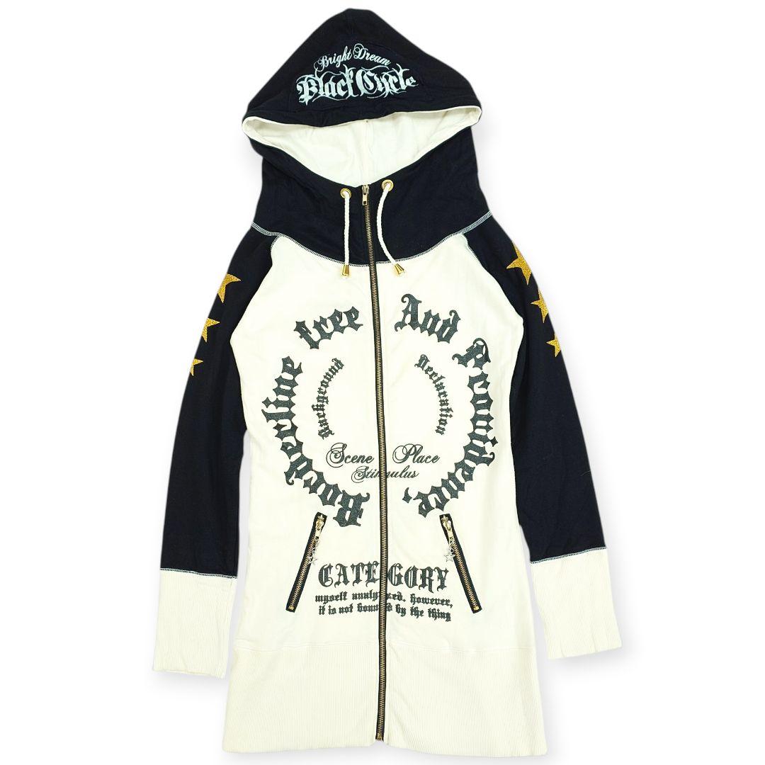 【新品】d.i.a. ドクロ 星柄 ラメプリント ワンピース パーカー Y2K