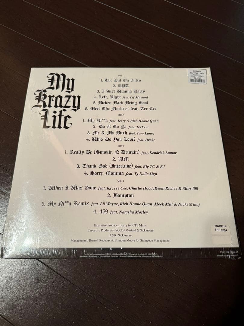 YG レコード　海外製　MY KRAZY LIFE