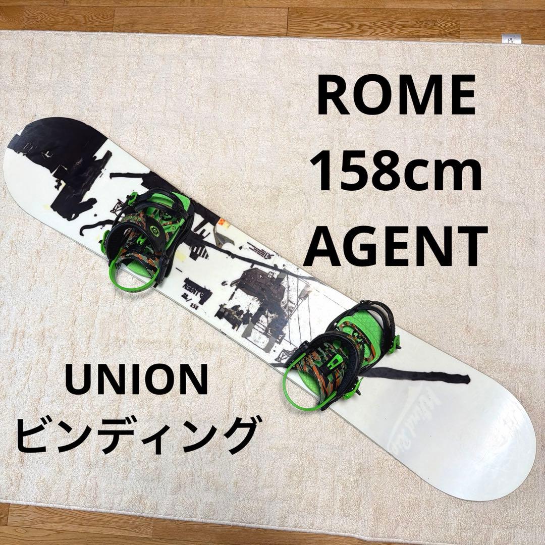 ROME スノーボード　UNION ビンディング　セット　158cm キャンバー