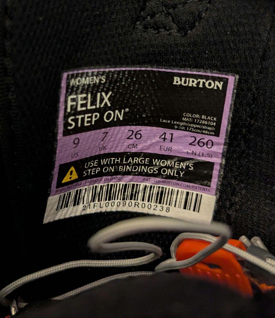 BURTON FELIX STEP ON ウィメンズ 26cm