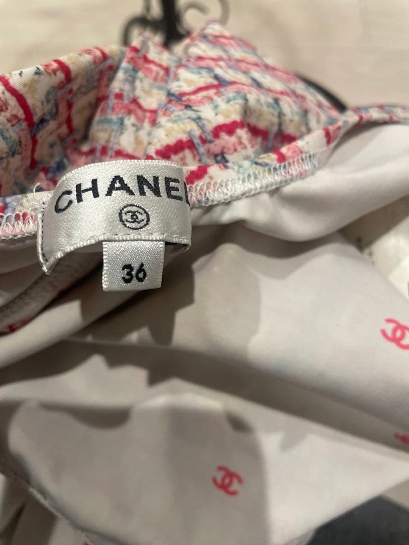 シャネルCHANELチェック柄ワンピース水着