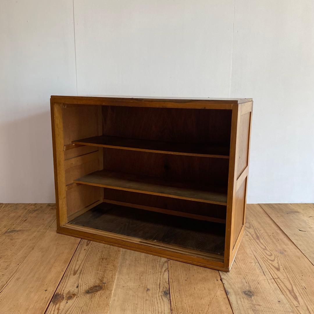 アンティーク オープンラック チェスト 本棚 食器棚 昭和レトロ z856