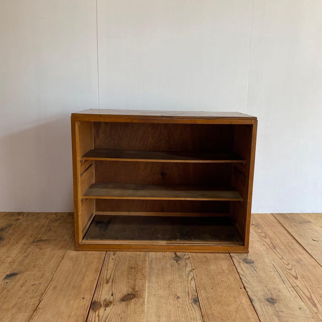 アンティーク オープンラック チェスト 本棚 食器棚 昭和レトロ z856