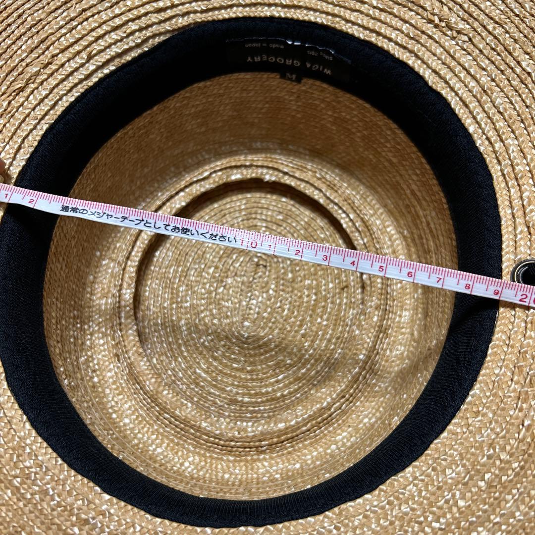 麦わら帽子 ベージュ ストローハットwicagrocery