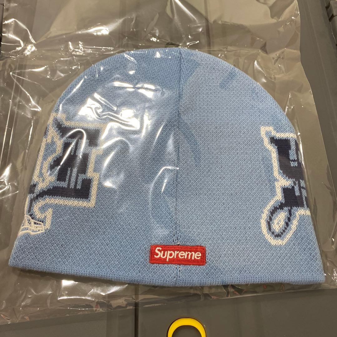 帽子 Supreme New Era Outline Beanie LightBlue