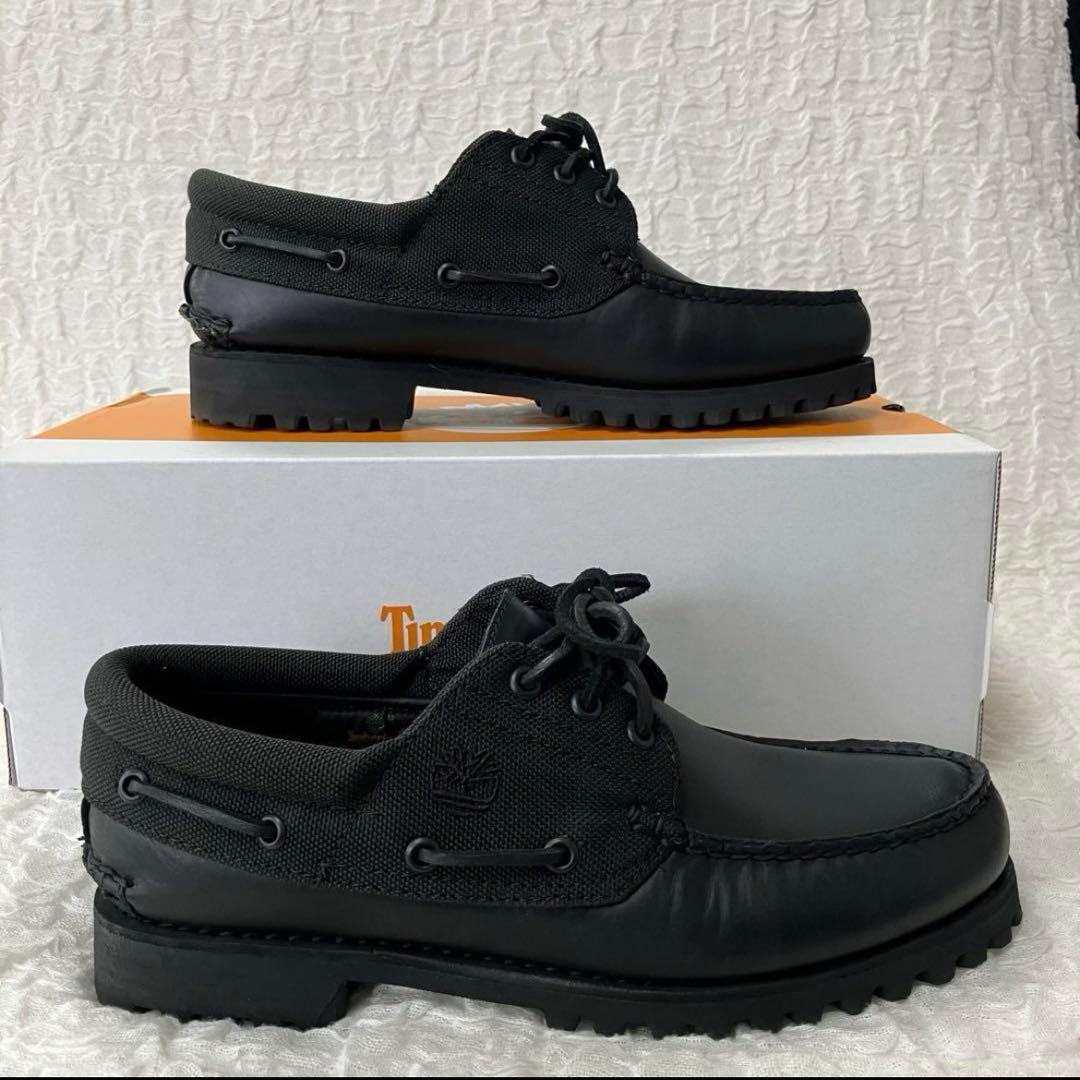 ティンバーランド スリーアイ ボートシューズ ブラック 26cm