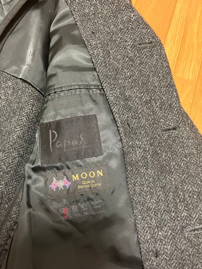 PAPAS パパスコート　ジャケット　　ショートコートMOON社最高級ウール素材