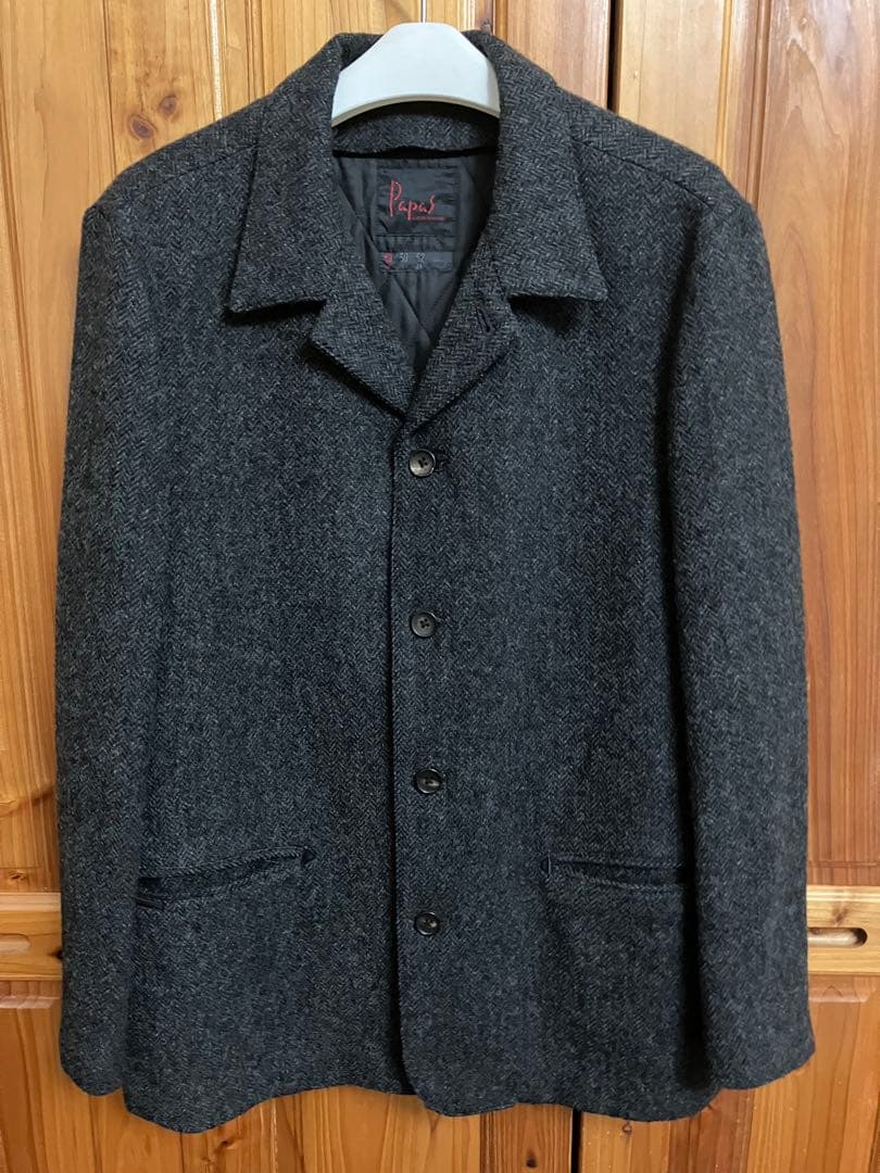 PAPAS パパスコート　ジャケット　　ショートコートMOON社最高級ウール素材