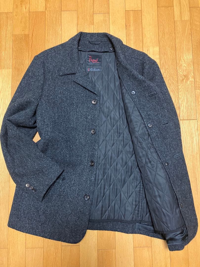 PAPAS パパスコート　ジャケット　　ショートコートMOON社最高級ウール素材