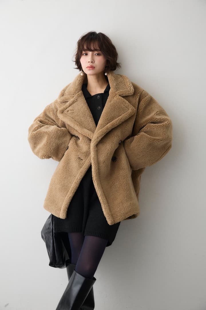 Frene　テディボアミディ丈コート　テディベア　　コート　フラーネ　アウター