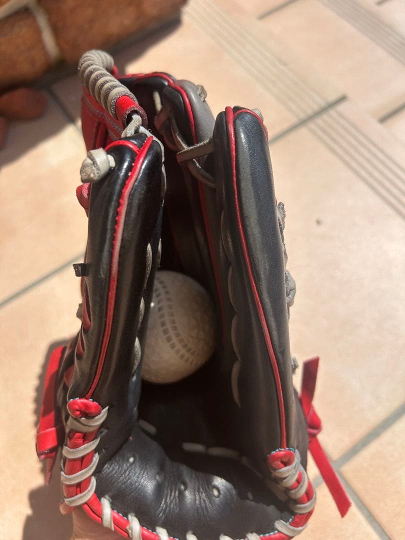 値下げ、【極美品】久保田スラッガー　外野手用　軟式　オーダーグラブ