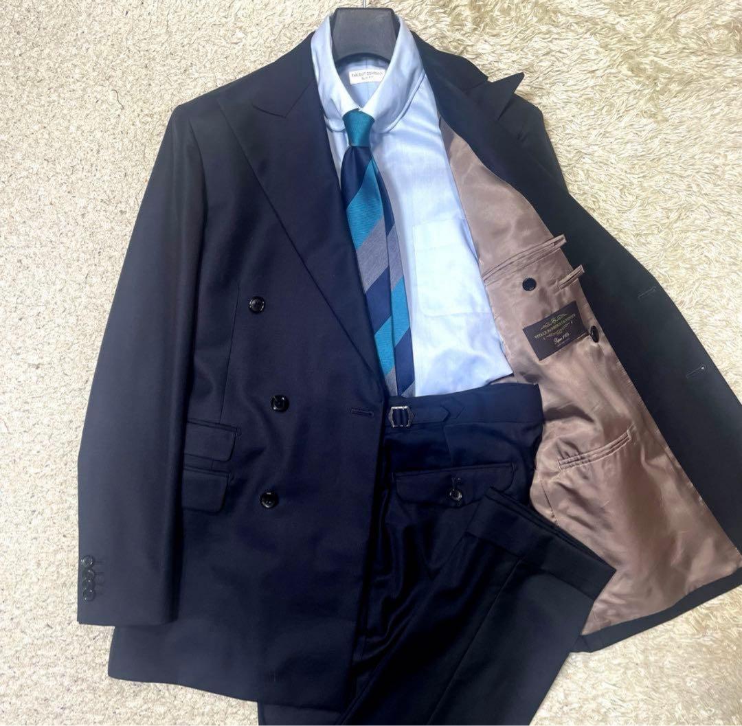 【美品】CANONICO オーダースーツ　セットアップ　ダブル　背抜き