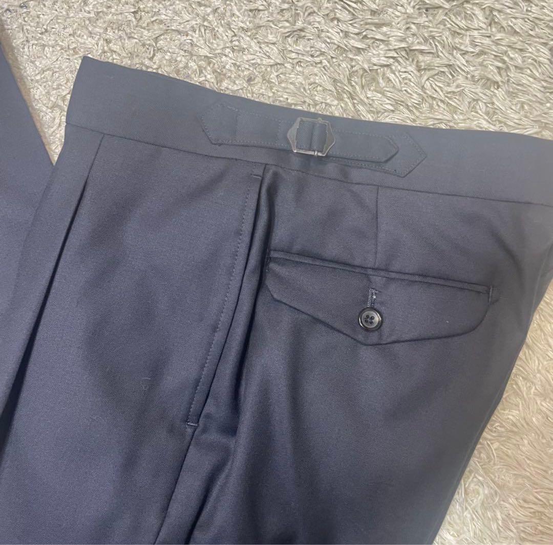 【美品】CANONICO オーダースーツ　セットアップ　ダブル　背抜き