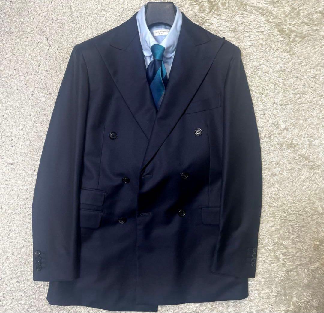 【美品】CANONICO オーダースーツ　セットアップ　ダブル　背抜き