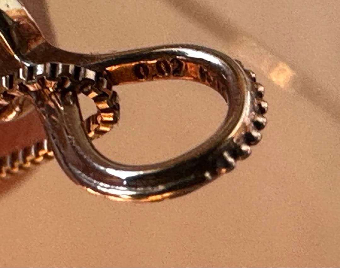 agete K10 ダイヤ リーフネックレス