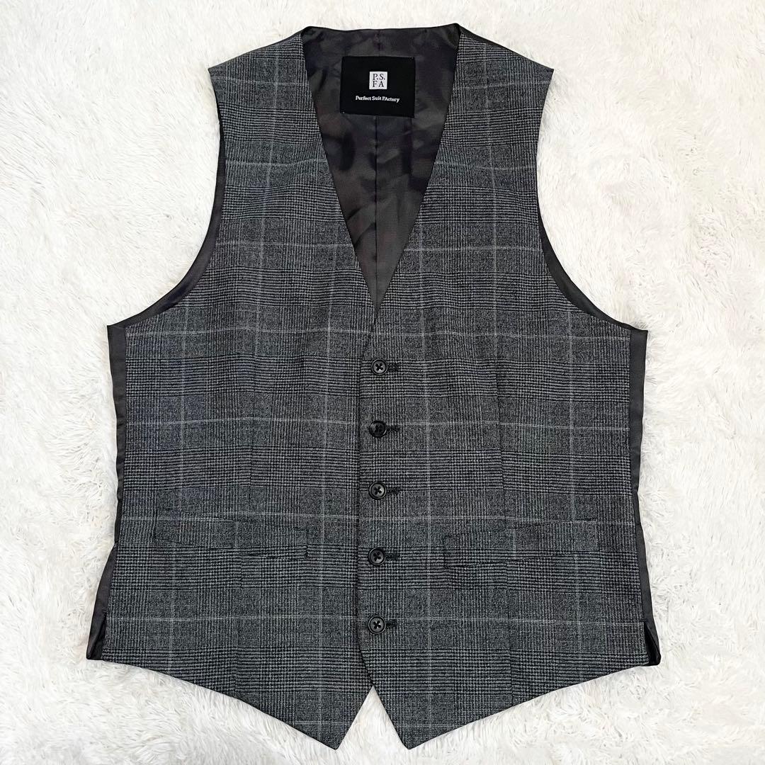 【極美品】P.S.FA スリーピース スーツ セットアップ グレンチェック S