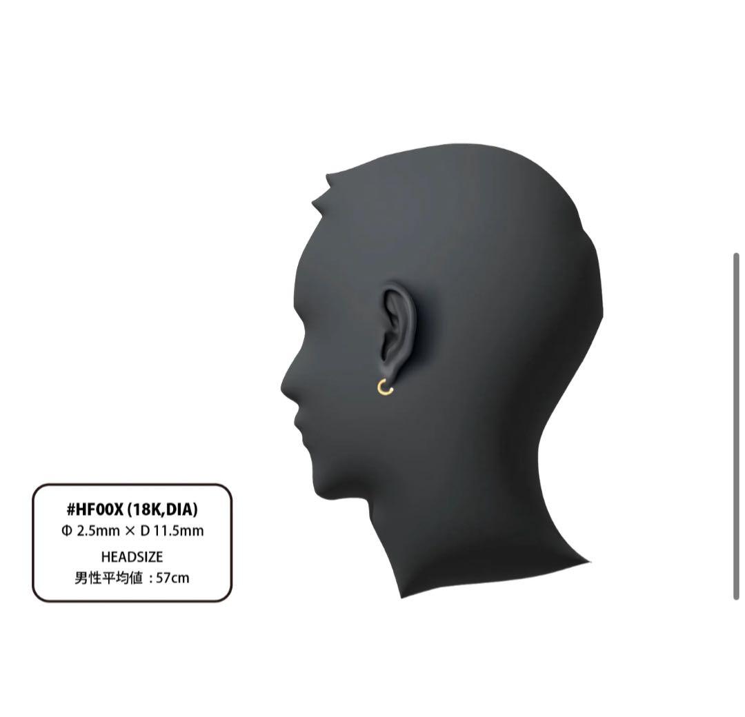 HF00X 18Kダイヤモンドピアス　藤原ヒロシ