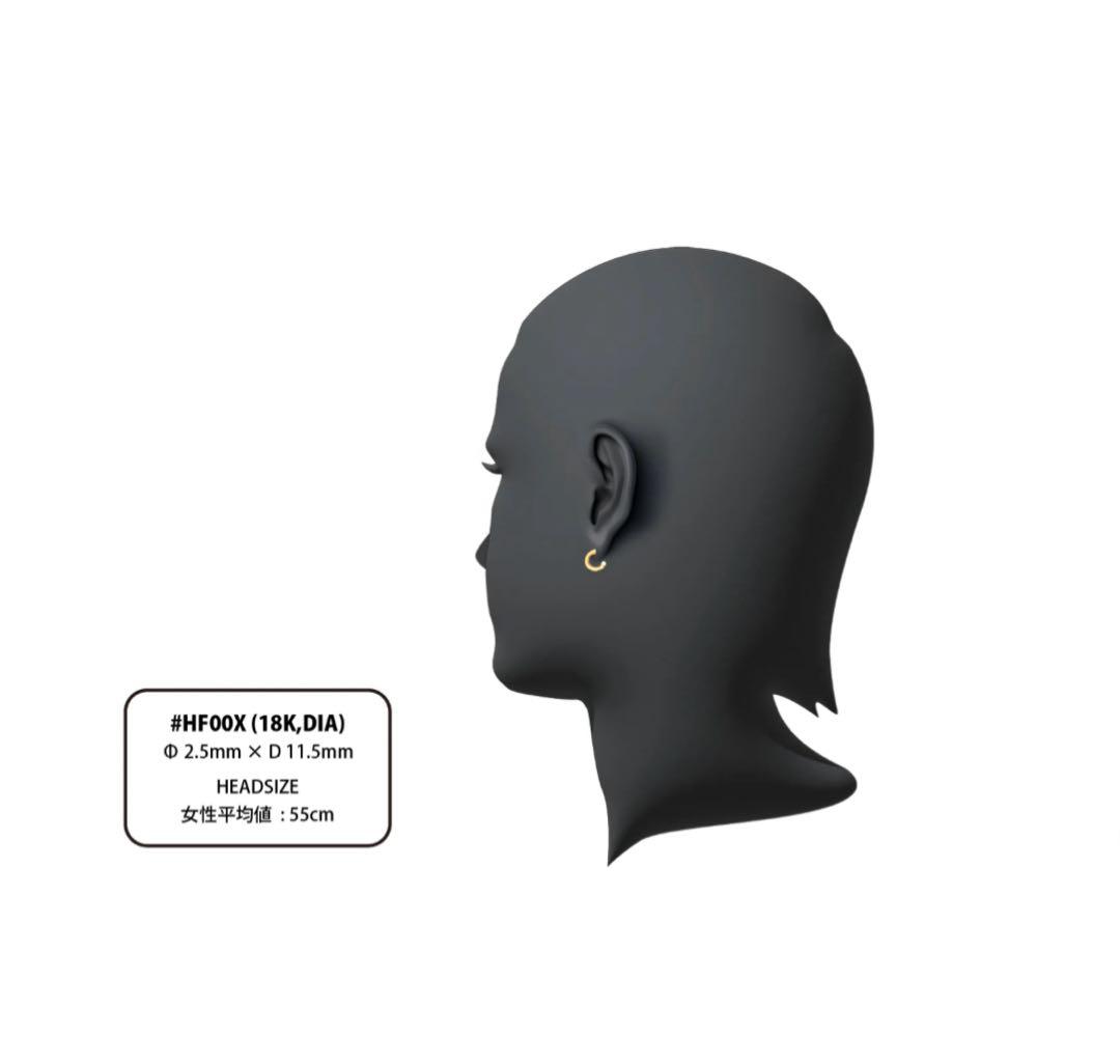 HF00X 18Kダイヤモンドピアス　藤原ヒロシ