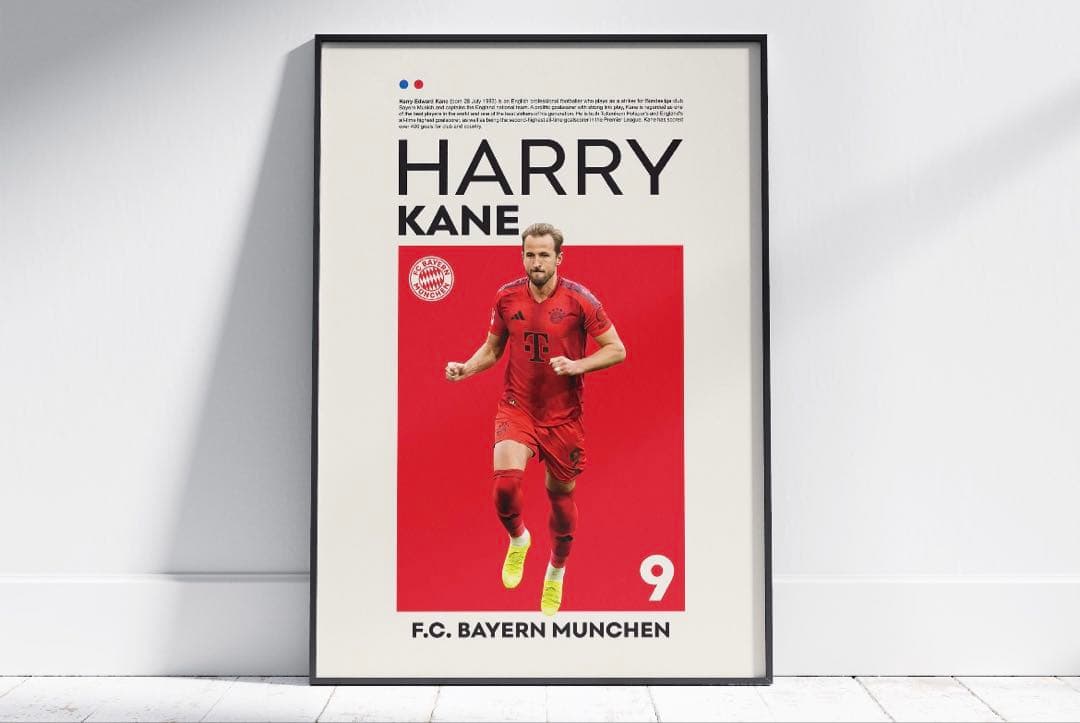 F.C. バイエルン・ミュンヘン　アートポスター A4版　6枚セット