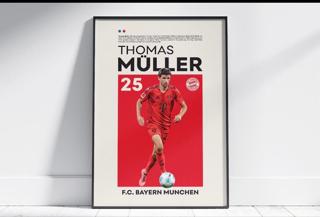 F.C. バイエルン・ミュンヘン　アートポスター A4版　6枚セット