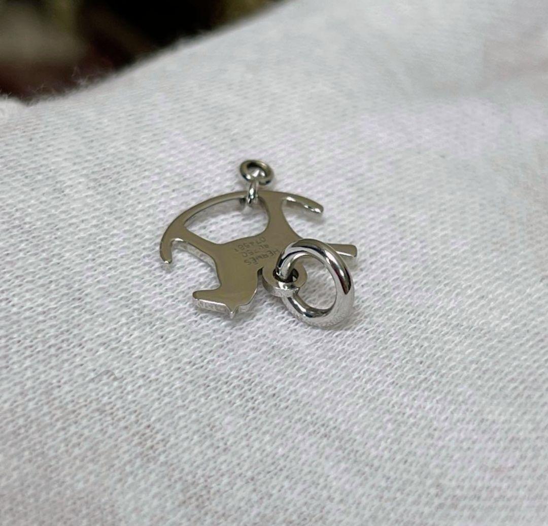 ❝極美品❞ エルメス ダダ ペンダント ネックレス ホワイトゴールド 1Pダイヤ