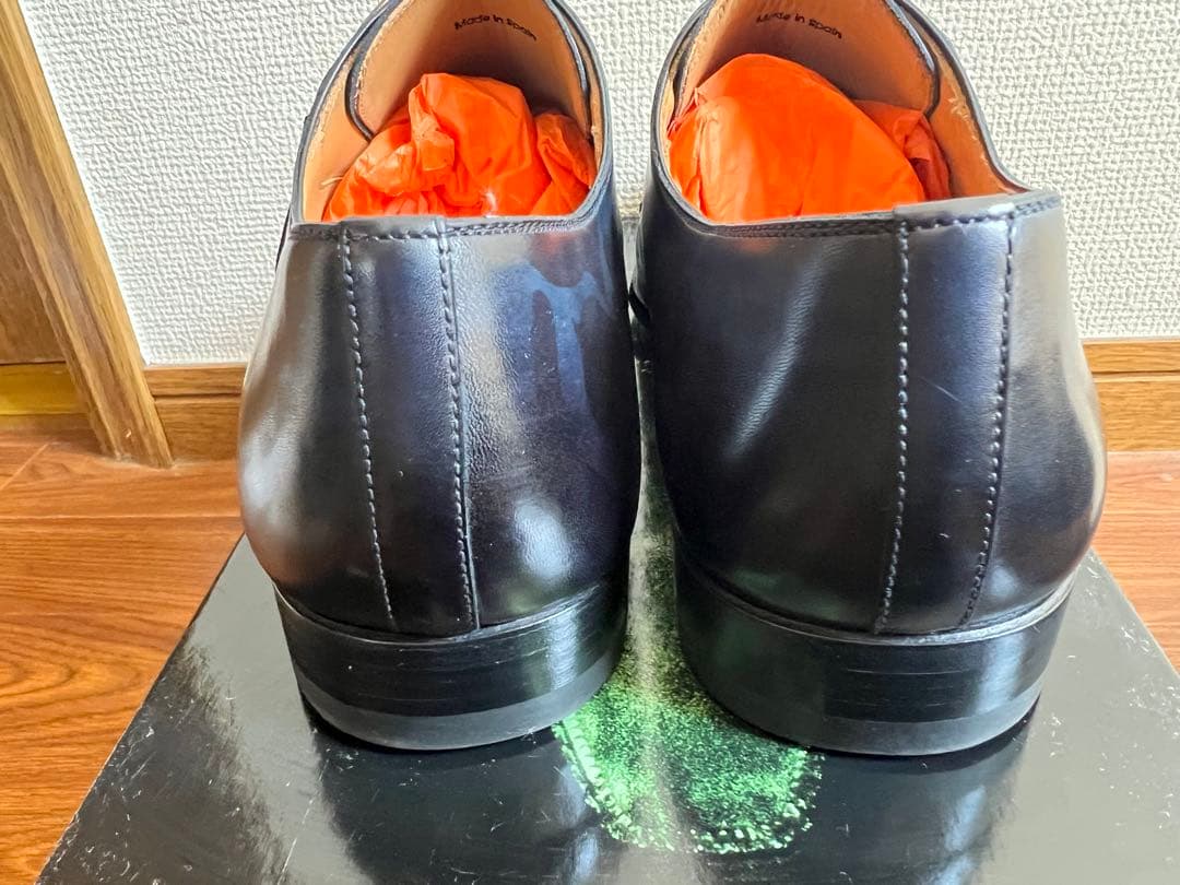 トモ様　新品　MAGNANNI ダブルモンクストラップ ブラックレザーシューズ