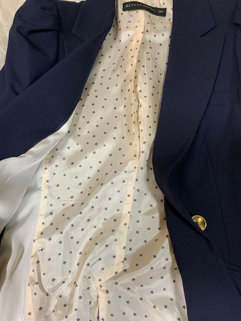 専用　新品タグ付き　ZARAザラ　紺色ジャケット　紺ブレ