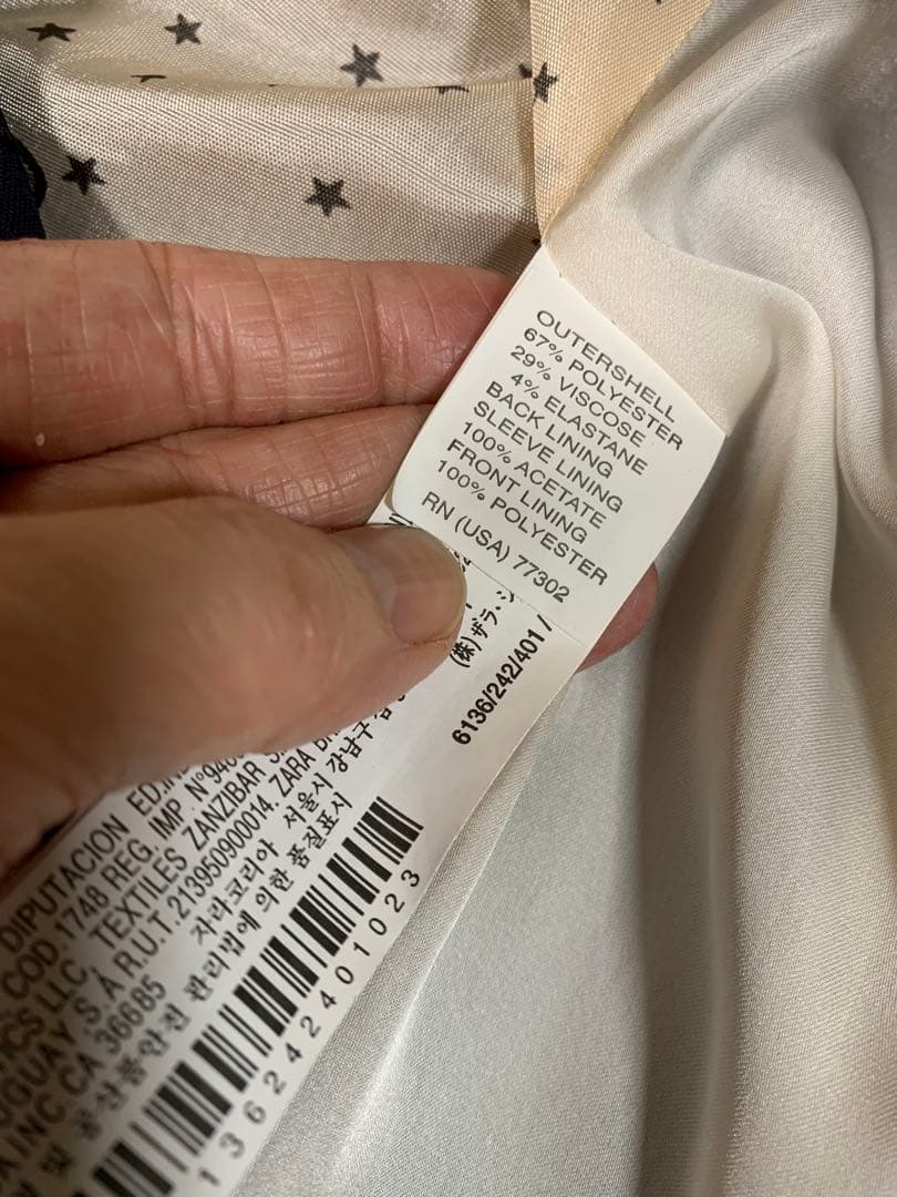 専用　新品タグ付き　ZARAザラ　紺色ジャケット　紺ブレ