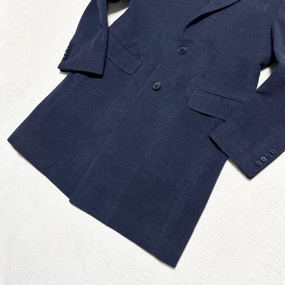 090 定価18万 極美品 トゥモローランド ゼニア カシミヤコート 濃紺