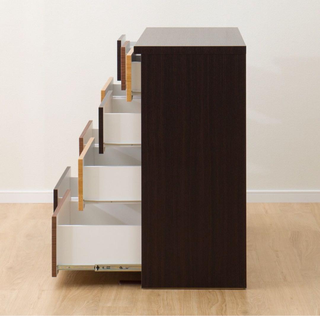 【お値下げ送料込】ニトリ　 ローチェスト　幅120cm　モダンデザイン　カレナ