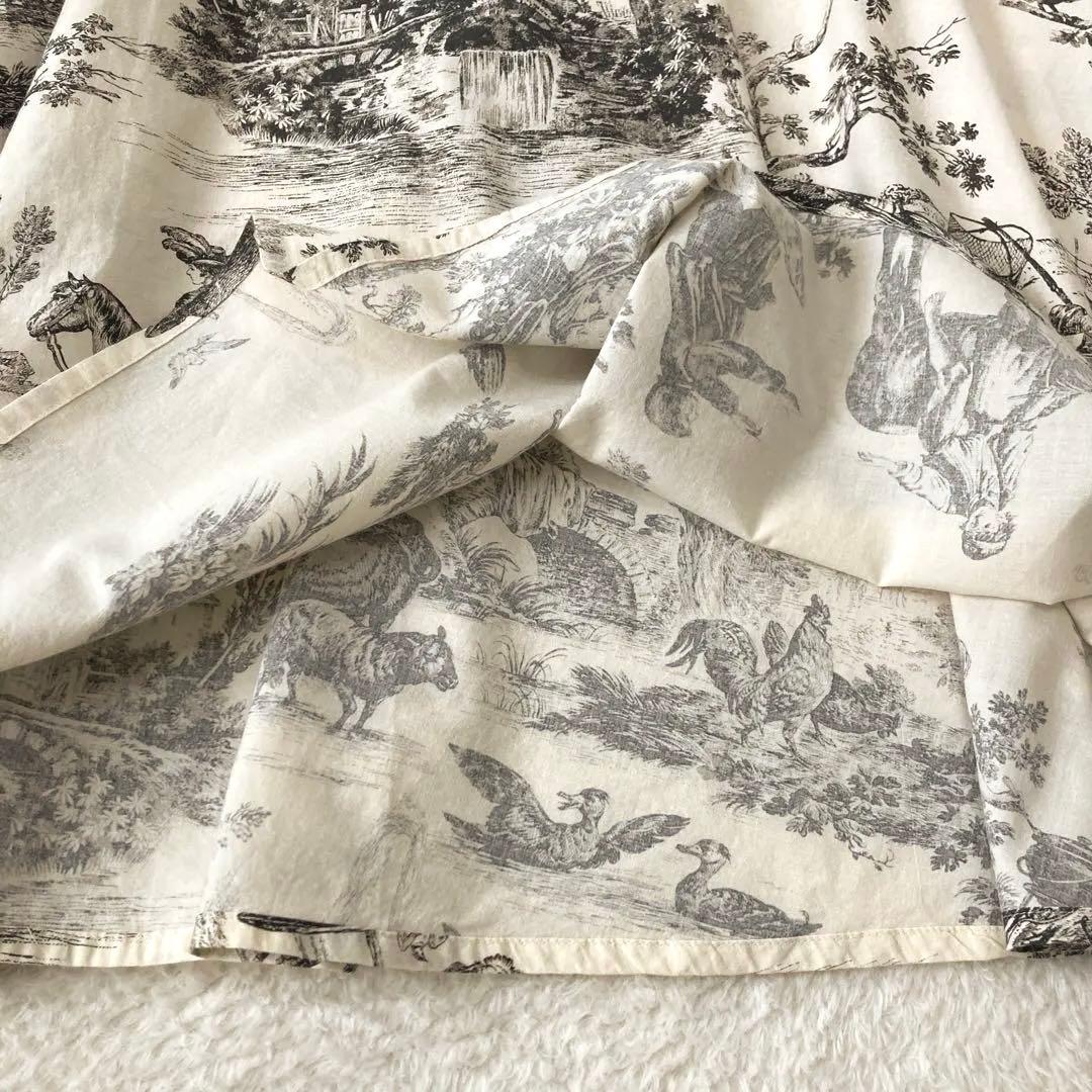 【ますみん】パドカレ プリントワンピース ナチュラル 36