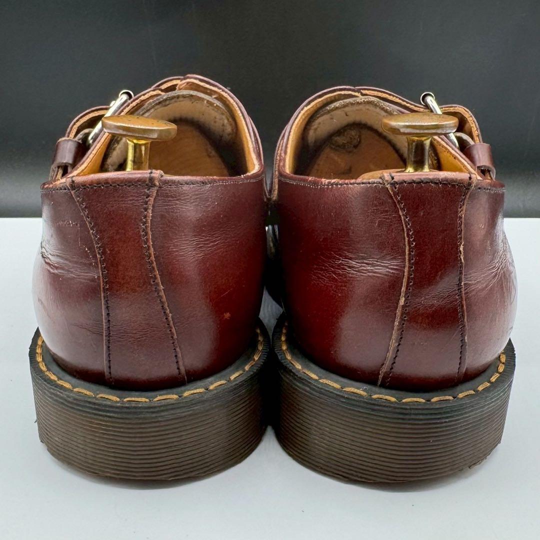 レア/UK9 ドクターマーチン イングランド製 スチールトゥ シングルモンク 茶