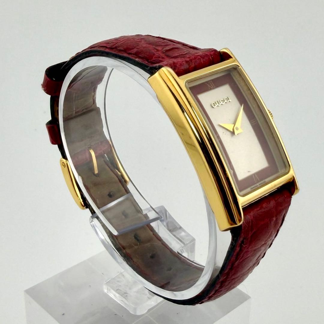 【新品電池/稼働】グッチ 2600L 腕時計 シェリーライン ローマン スイス