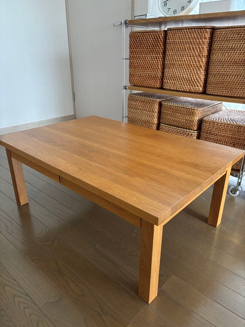 無印良品 無垢材ローテーブル（オーク材）