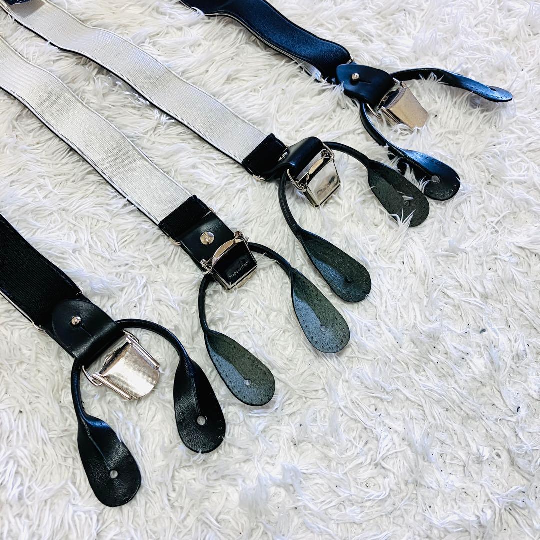 極美品 トゥモローランド サスペンダー 蝶ネクタイ イタリア製