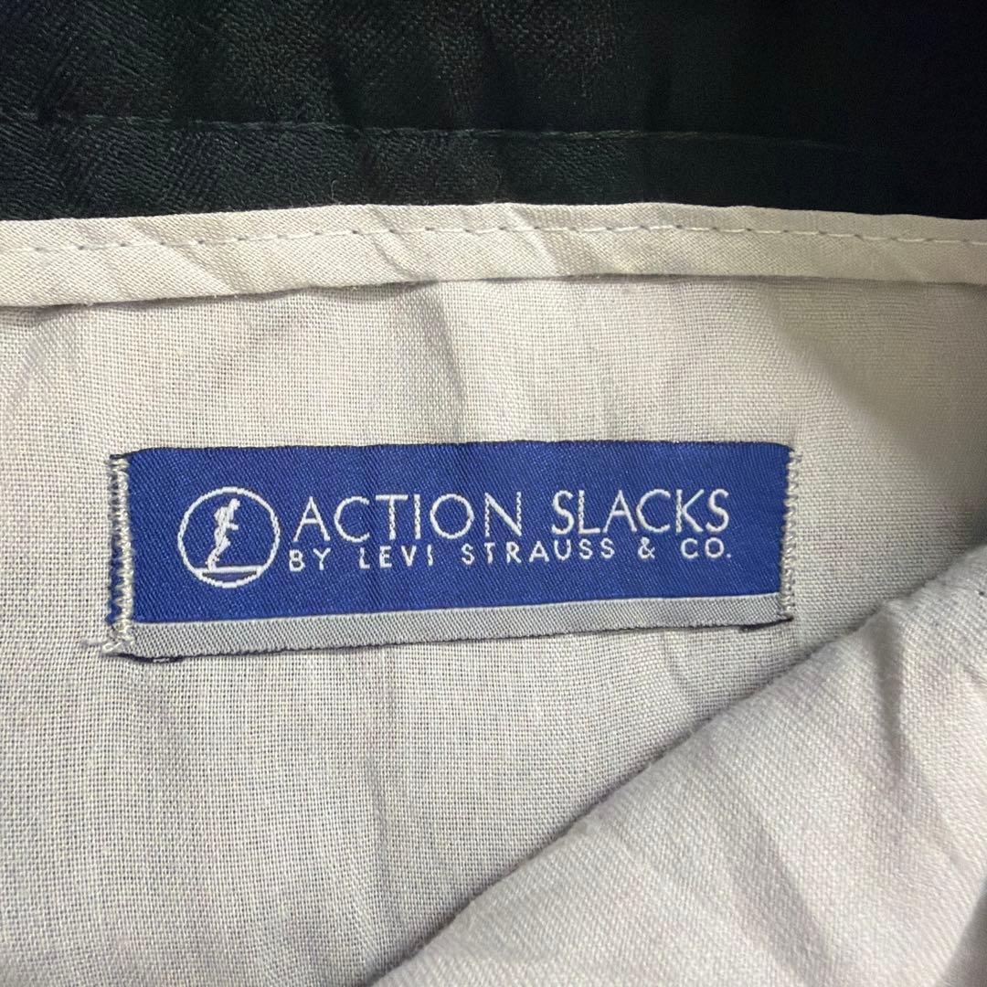 00s Levi's アクションスラックス ブラック スラックス W32 L30