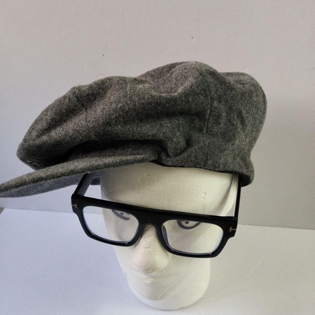 グレー ウール　 キャスケット　ニューヨークハット　ビッグアップル