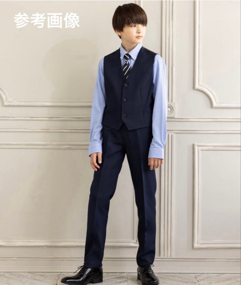 【6点セット】170cm スーツ 男の子 紺色 卒業式 セレモニー　冠婚葬祭