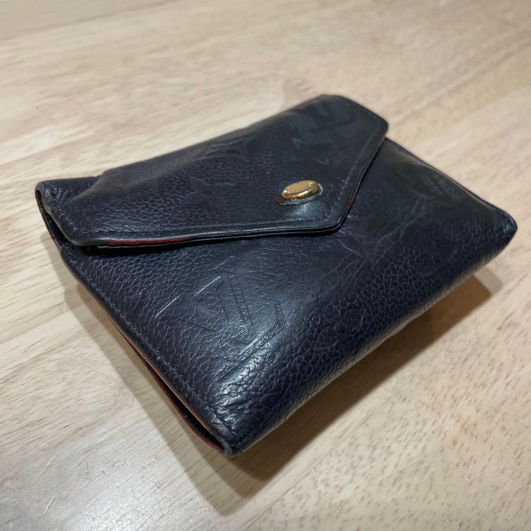 ⭐️ルイ・ヴィトン⭐️Louis Vuitton⭐️ネイビー⭐️レザー⭐️三つ折り財布⭐️